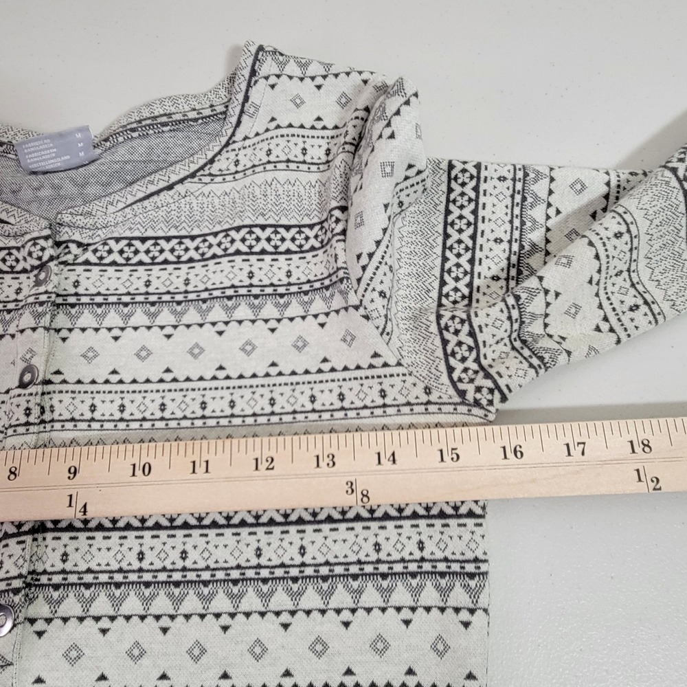 Columbia Women's Gray‎ Fair Isle Henley Long Sleeve Shirt Size Medium - Picture 7 of 10